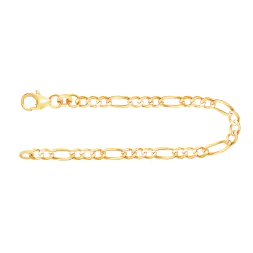 Armband als Figarokette in Gelbgold 333 / 8 Karat, 17 cm lang, 3.1 mm breit, Gewicht ca. 2,1 g.