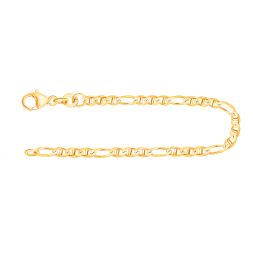Armband als Panzerstegkette in Gelbgold 585 / 14 K, 21,5 cm lang, 2,5mm breit, Gewicht ca. 2.6 g.