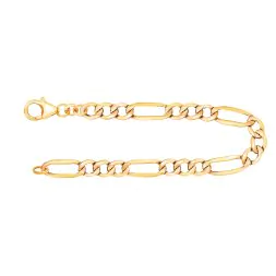 Armband als Figarokette hohl in Gelbgold 333 / 8K, 19 cm lang, 4,1 mm breit, Gewicht ca. 2.4 g.