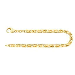 Armband als Königskette in Gelbgold 750 / 18K, 18 cm lang, 3,2 mm breit, Gewicht ca. 16.0 g.
