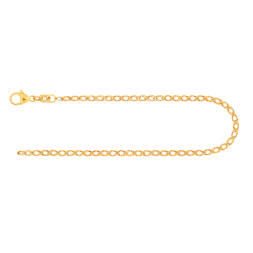 Armband als Zwillingspanzerkette in Gelbgold 585 / 14K, 20 cm lang, 2.1 mm breit, Gewicht ca. 1.6 g.