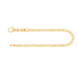 Armband als Panzerkette weit in Gelbgold 585 / 14K, 18.5 cm lang, 2,1 mm breit, Gewicht ca. 2.1 g.