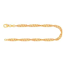 Armband als Singapurkette in Gelbgold 333 / 8 K, 20 cm lang, 3,4mm breit, Gewicht ca. 3.8 g.