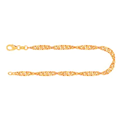 Armband als Singapurkette in Gelbgold 333 / 8 Karat, 17 cm lang, 3.4 mm breit, Gewicht ca. 2,9 g.