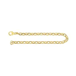 Armband als Erbskette hohl in Gelbgold 585 / 14K, 21 cm lang, 4,5 mm breit, Gewicht ca. 3,3 g.