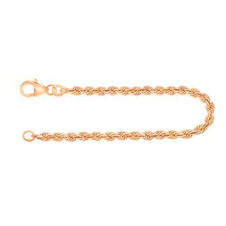 Armband als Kordelkette hohl in Gelbgold 333 / 8K, 18,5 cm lang, 3,3 mm breit, Gewicht ca. 2.8 g.