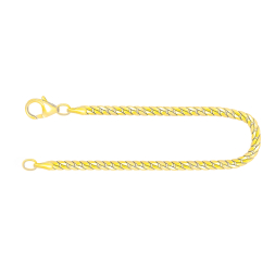 Armband als Panzerkette weit in Gelbgold 750 / 18K, 18.7 cm lang, 3,6 mm breit, Gewicht ca. 8.4 g.