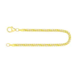 Armband als Panzerkette weit in Gelbgold 333 / 8K, 18,7 cm lang, 3,6 mm breit, Gewicht ca. 5.8 g.
