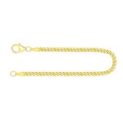 Armband als Panzerkette weit in Gelbgold 333 / 8K, 21 cm lang, 3,6 mm breit, Gewicht ca. 6.5 g.