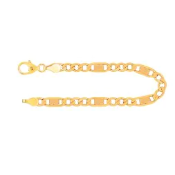 Armband als Fantasiekette in Gelbgold 333 / 8 Karat, 20.5 cm lang, 5.2 mm breit, Gewicht ca. 4.4 g.