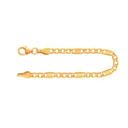 Armband als Fantasiekette in Gelbgold 333 / 8K, 19 cm lang, 3,5 mm breit, Gewicht ca. 1.8 g.