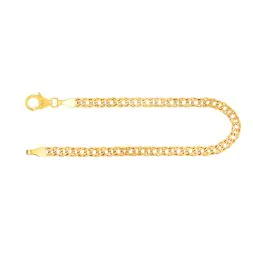 Armband als Zwillingspanzerkette in Gelbgold 585 / 14K, 21 cm lang, 3,9 mm breit, Gewicht ca. 4.9 g.