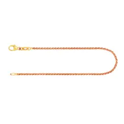 Armband als Zopfkette in Gelbgold 585 / 14K, 18,5 cm lang, 1,7 mm breit, Gewicht ca. 2.2 g.