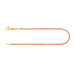 Armband als Zopfkette in Gelbgold 585 / 14K, 20 cm lang, 1.7 mm breit, Gewicht ca. 2.4 g.