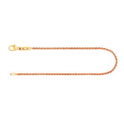Armband als Zopfkette in Gelbgold 585 / 14 K, 21,5 cm lang, 1,7mm breit, Gewicht ca. 2.5 g.
