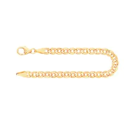 Armband als Zwillingspanzerkette in Gelbgold 333 / 8K, 21 cm lang, 3,9 mm breit, Gewicht ca. 2 g.
