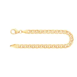 Armband als Zwillingspanzerkette in Gelbgold 375 / 9K, 20 cm lang, 3,9 mm breit, Gewicht ca. 2.1 g.