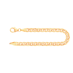 Armband als Zwillingspanzerkette in Gelbgold 375 / 9K, 21 cm lang, 3,9 mm breit, Gewicht ca. 2.2 g.