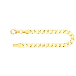 Armband als Panzerkette weit in Gelbgold 333 / 8K, 21 cm lang, 3,9 mm breit, Gewicht ca. 3.7 g.