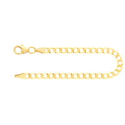 Armband als Panzerkette facettiert in Gelbgold 585 / 14 Karat, 20 cm lang, 3.1 mm breit, Gewicht ca. 3 g.
