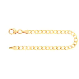 Armband als Panzerkette facettiert in Gelbgold 333 / 8K, 21 cm lang, 3,1 mm breit, Gewicht ca. 2.5 g.