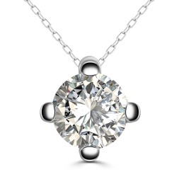 0,15 Karat Diamant Anhänger 4-er Krappe, Weißgold 585 / 14K, Höhe 5.9 mm, Breite 4.4 mm, Gewicht ca. 0.15 g