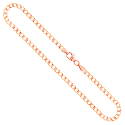 Goldkette als Panzerkette facettiert in Rotgold 585 / 14K, 55 cm lang, 3,1 mm breit, Gewicht ca. 7 g.
