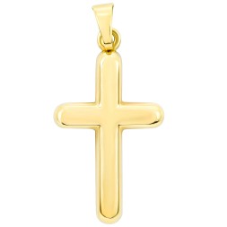 Anhänger Kreuz poliert, Gelbgold 585 / 14K, Höhe 21.0 mm, Breite 13.9 mm, Gewicht ca. 1.07 g