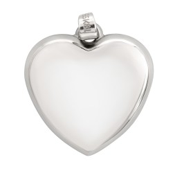 Anhänger Herz poliert, Weißgold 585 / 14K, Höhe 16.6 mm, Breite 16.9 mm, Gewicht ca. 1.38 g