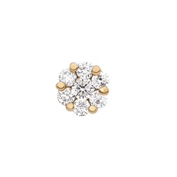 0,12 Karat Diamant Anhänger, Rotgold 750 / 18K, Breite 5.0 mm, Gewicht ca. 0.30 g