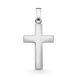 Anhänger Kreuz seidenmatt , Weißgold 585 / 14K, Höhe 21 mm, Gewicht ca. 0,92 g