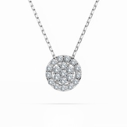 Diamantanhänger in 0,19 Karat, Weißgold 585 / 14 Karat, mit einer 585ger Goldkette