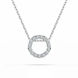 0,09 Karat Diamant Anhänger Weißgold 585 (14K) mit Goldkette für Damen