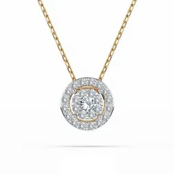 Diamantanhänger in 0,11 Karat, Gelbgold 585 / 14 Karat, mit einer 585ger Goldkette