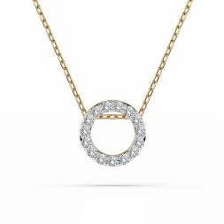 Diamantanhänger in 0,09 Karat, Gelbgold 585 / 14 Karat, mit einer 585ger Goldkette