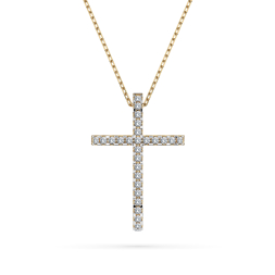 Diamantanhänger in 0,14 Karat, Gelbgold 585 / 14 Karat, mit einer 585ger Goldkette in 45 (42+3) cm lang, Gewicht ca. 2,2 g.