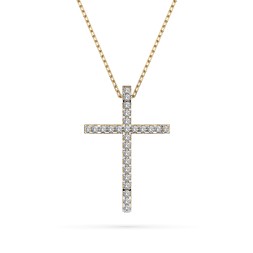 Diamantanhänger in 0,14 Karat, Gelbgold 585 / 14 Karat, mit einer 585ger Goldkette