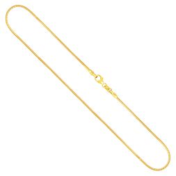 Goldkette als Tondakette in Gelbgold 585 / 14K, 42 cm lang, 1,2 mm breit, Gewicht ca. 6.1 g.