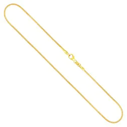 Goldkette als Tondakette in Gelbgold 585 / 14K, 100 cm lang, 1,2 mm breit, Gewicht ca. 14.3 g.