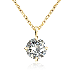 Diamantanhänger in 0,20 Karat, Gelbgold 585 / 14 Karat, mit einer 585ger Goldkette in 42 cm lang, 0,8 mm breit, Gewicht ca. 1,99 g.