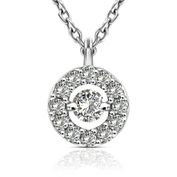 Diamantanhänger in 0,11 Karat, Weißgold 750 / 18 Karat, mit einer 750ger Goldkette in 42 cm lang, 0,9 mm breit, Gewicht ca. 2,02 g.