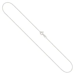 Goldkette als Ankerkette flach in Weißgold 585 / 14K, 45 cm lang, 0,8 mm breit, Gewicht ca. 1.1 g.
