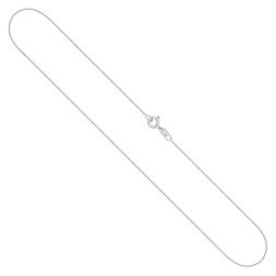 Goldkette als Ankerkette flach in Weißgold 585 / 14K, 36 cm lang, 0,8 mm breit, Gewicht ca. 0.9 g.