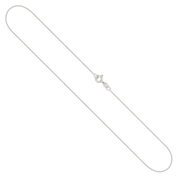 Goldkette als Ankerkette flach in Weißgold 585 / 14K, 50 cm lang, 0,8 mm breit, Gewicht ca. 1.3 g.