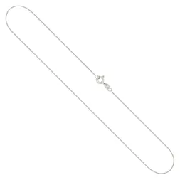 Goldkette als Ankerkette flach in Weißgold 585 / 14K, 40 cm lang, 0,8 mm breit, Gewicht ca. 1 g.