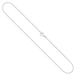Goldkette als Ankerkette diamantiert in Weißgold 585 / 14K, 42 cm lang, 1,3 mm breit, Gewicht ca. 2.6 g.
