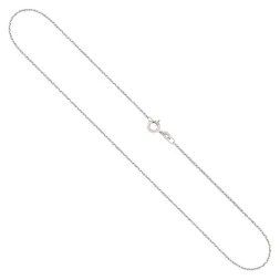 Goldkette als Ankerkette diamantiert in Weißgold 585 / 14K, 70 cm lang, 1,3 mm breit, Gewicht ca. 4.4 g.