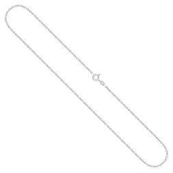 Goldkette als Ankerkette diamantiert Weißgold 333 / 8K, 50 cm lang, 1,7 mm breit, Gewicht ca. 4.6 g.