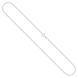 Goldkette als Ankerkette diamantiert in Weißgold 585 / 14K, 80 cm lang, 1,7 mm breit, Gewicht ca. 8.7 g.