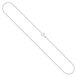 Goldkette als Ankerkette diamantiert in Weißgold 585 / 14K, 50 cm lang, 1,7 mm breit, Gewicht ca. 5.4 g.